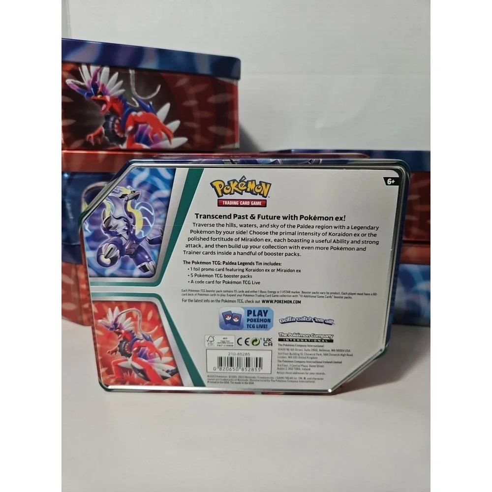 6 Empty Pokémon Card Game Tins‎ - TINS ONLY, NO CARDS TCG With Booster Insert Ex